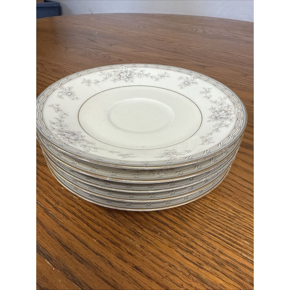Vintage Noritake Salzburg China Saucers, Set Of 5